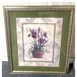 38 x 32" framed floral print
