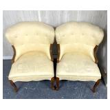 2 vintage chairs, both stained/tour
