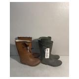 2 pair of slip on work boots size 12