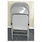 4 metal folding chairs-nice shape