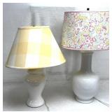2 desktop lamps