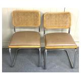 2 mid-century chairs, 1 cushion loose