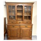 Country hutch with glass display doors