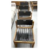 4 mid-century wooden chairs