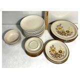 Dishware fall flower pattern