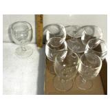 9 thick wine glasses