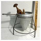 Vintage cone food presser