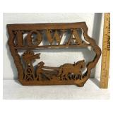 Iowa wood decor