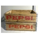 2 Pepsi wooden crates