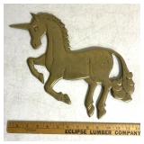 brass themed unicorn