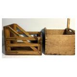 2 wooden storages crates