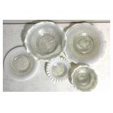 Hobnail glassware (one piece has break)