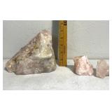 3 rose quartz