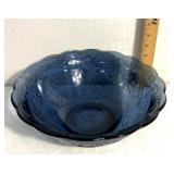 Blue glass bowl