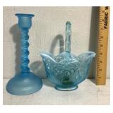 Blue glassware