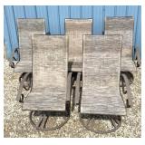 5 swivel patio chairs some ware