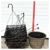Outdoor hanging plant pots