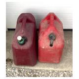 2 medium size gas cans