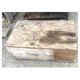 42 inch wide wooden storage trunk