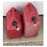 Two gas cans plastic