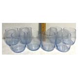 Blue glass cups