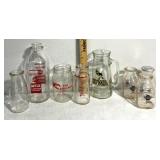 Milk-Dairy advertisement glass bottles/Iowa Hawkey