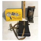 Vintage cameras and flash