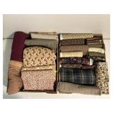 Floral themed fabric & flannel (size varies)