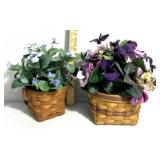Longaberger baskets w/ floral