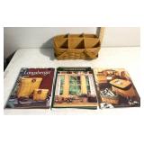 Longaberger basket w/ magazines
