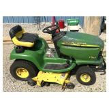 John Deere LT 166 riding lawnmower