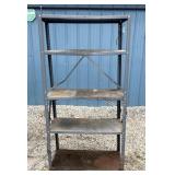 Metal shelving some ware