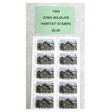 10-1994 Iowa wildlife habitat stamps