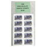 10-1998 Iowa wildlife habitat stamps