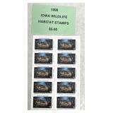 10-1996 Iowa wildlife habitat stamps