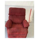 Swivel reclining chair some lightning of fabric