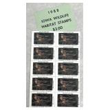 10-1988 Iowa wildlife habitat stamps