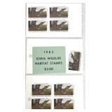 9-1982 Iowa wildlife habitat stamps