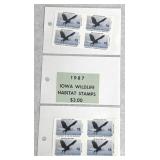 8-1987 Iowa wildlife habitat stamps