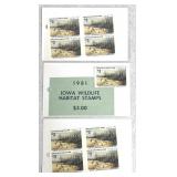 9-1981 Iowa wildlife habitat stamps