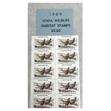 10-1989 Iowa wildlife habitat stamps