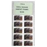 10-1986Iowa wildlife habitat stamps
