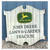Doable sided metal John Deere sign