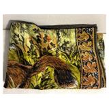 Vintage woodland scene tapestry 6x4ft