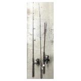 3 fishing poles / Berkeley bionix