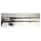 2 fishing poles with reels