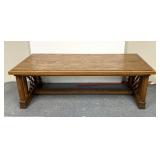 46 inch wide wooden coffee table