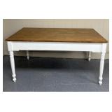 Country style kitchen table 60" x 35" x 30"