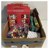 Christmas ornaments and gift bags