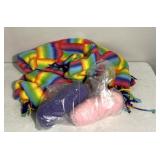 Throw blanket and yarn
